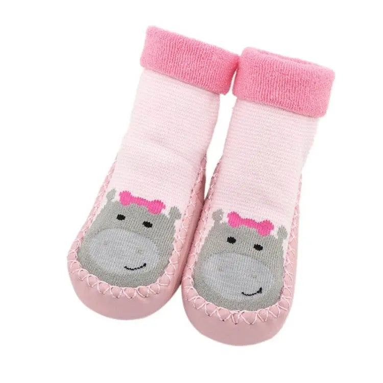 Autumn And Winter Thickened Terry Baby Shoes And Socks Non-slip Soft Bottom 11-14 CM