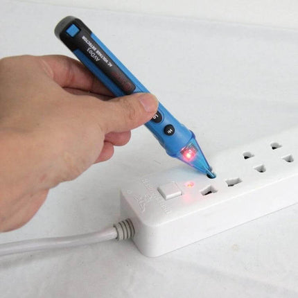 AVDO3 Non-Contact AC Voltage Detector, 12V-1000V Range testing outlet with red LED indicating live voltage