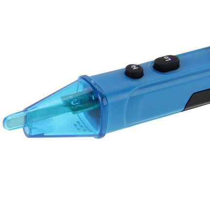 AVDO3 Non-Contact AC Voltage Detector, 12V-1000V Range - blue pen style tester with non-contact tip, red LED indicator and audible alert for outlets and cords