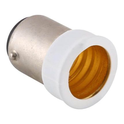 B15 to E14 Lamp Bulb Adapter Converter for Home Lighting — compact white B15-to-E14 socket adapter for lamps and fixtures