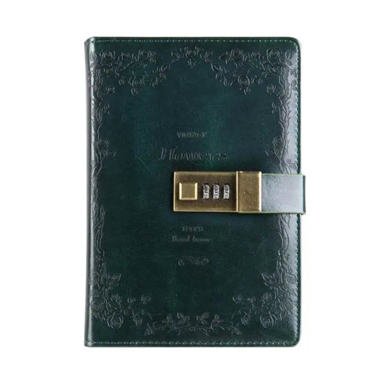 B6 Retro PU Cover Notebook Diary Book with Password Lock 