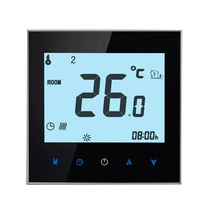 WiFi Room Thermostat With Sensor For Home Heating Systems - BHT-1000 digital display showing 26°C and timer