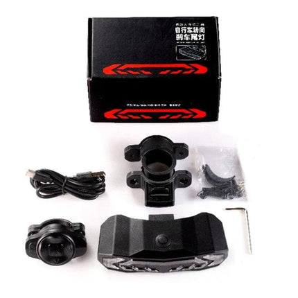 Bicycle Smart Brake Taillight Remote For Night Rides practical bike taillight with remote, universal mount, USB cable and anti-theft features