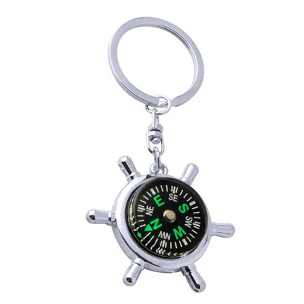 Fashionable Rudder Compass Keychain for Everyday Key Organization