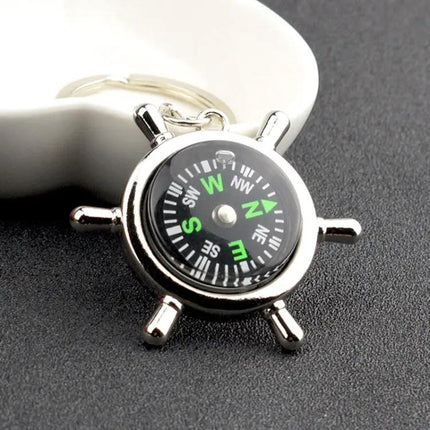 Fashionable Rudder Compass Keychain for Everyday Key Organization