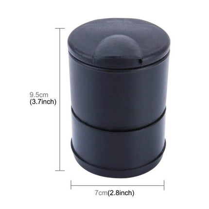 KANEED Universal Detachable Car Ashtray for Cup Holders compact black ashtray fits most cup holders 9.5cm x 7cm portable car accessory