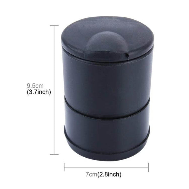 KANEED Universal Detachable Car Ashtray for Cup Holders compact black ashtray fits most cup holders 9.5cm x 7cm portable car accessory