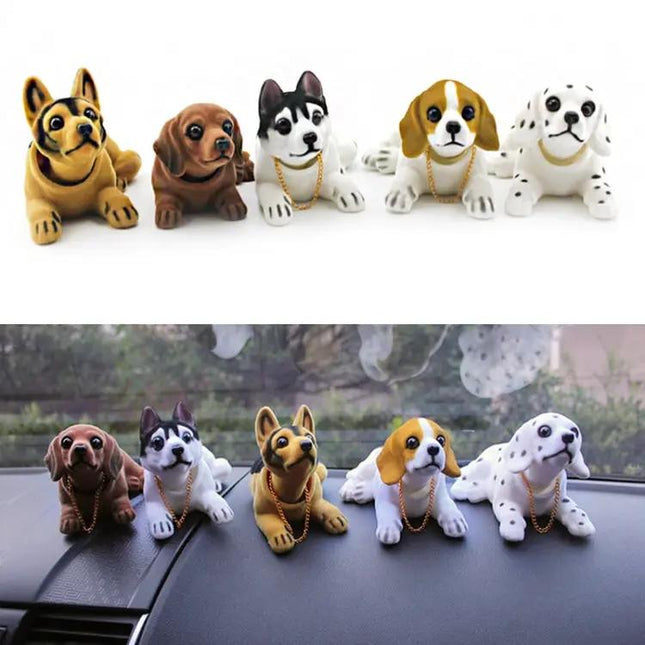 Ornements décoratifs de figurines de chien pour intérieurs de véhicules