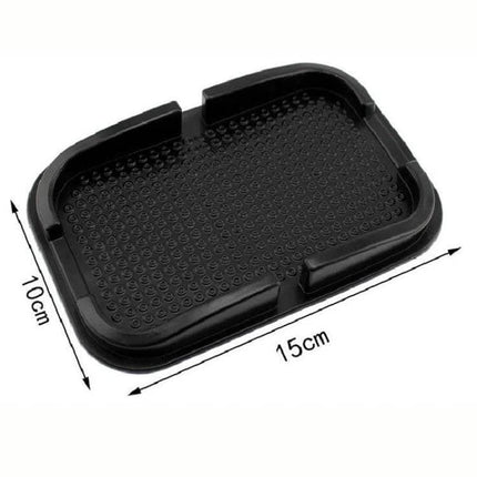 Punctate Black Car Phone Slip Mat for Secure Vehicle Use on dashboard, 15x10cm non-slip punctate grip mat