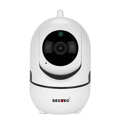 SECTEC Wireless Pan-Tilt Home Security Camera for Monitoring front view 1080P indoor Wi‑Fi camera for parents and pet owners