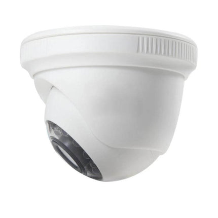 White dome Waterproof Security Camera for Outdoor Night Vision Monitoring mounted for all-weather home and business surveillance