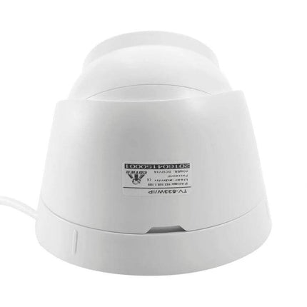 Outdoor Waterproof AHD Security Camera with Night Vision and White Balance dome camera showing rear label and cable for outdoor surveillance
