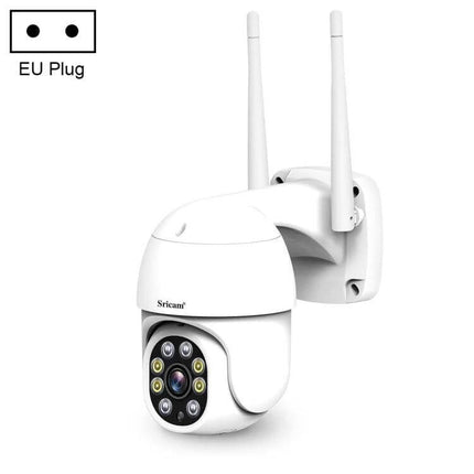 Sricam Outdoor PTZ Camera for Home Security with Night Vision white outdoor dome PTZ camera, 1080P HD, dual antennas, night-vision LEDs