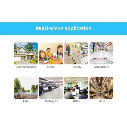 Sricam Outdoor PTZ Camera for Home Security with Night Vision monitoring multi-scene uses: door, school, factory, supermarket, patio, parking lot, office, store
