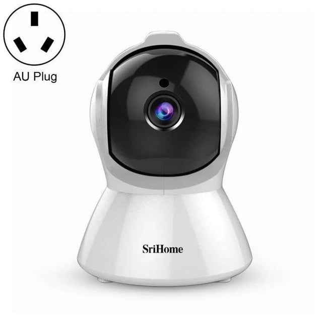 SriHome AI Auto-Tracking IP Camera for Home Security white indoor AI tracking camera with two-way audio and motion alerts