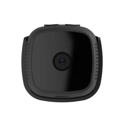 CAMSOY C9 Wearable WiFi Surveillance Camera for Daily Monitoring compact black wearable camera front view for discreet recording