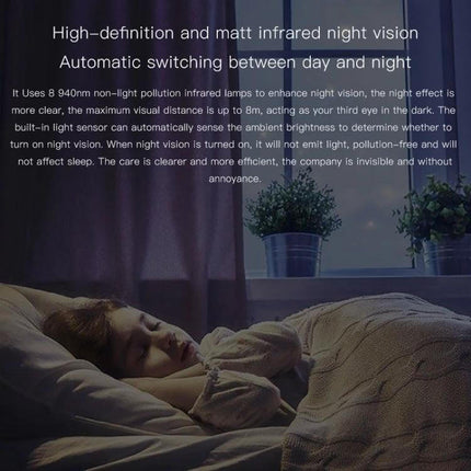 CAMSOY S1 Wireless WiFi Surveillance Camera for Home Monitoring viewing bedroom with night vision and automatic day/night switching
