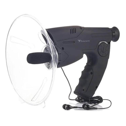 Solaraway Wildlife Observer Portable for Birds and Nature handheld parabolic recorder with 8x optics, sound detection and earbuds for field birding