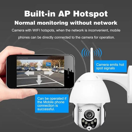 Wireless Outdoor Security Camera for Home Monitoring with Night Vision