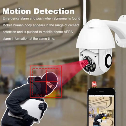 Wireless Outdoor Security Camera for Home Monitoring with Night Vision