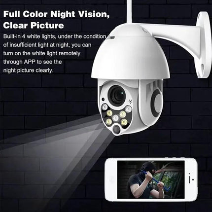 Wireless Outdoor Security Camera for Home Monitoring with Night Vision