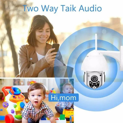 Wireless Outdoor Security Camera for Home Monitoring with Night Vision