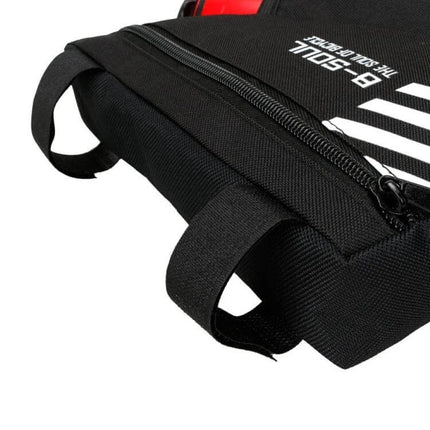 BSoul Bicycle Triangle Bag Front Tube Frame Water Bottle Pouch compact black polyester front triangle bottle pouch with zipper and hook-and-loop straps