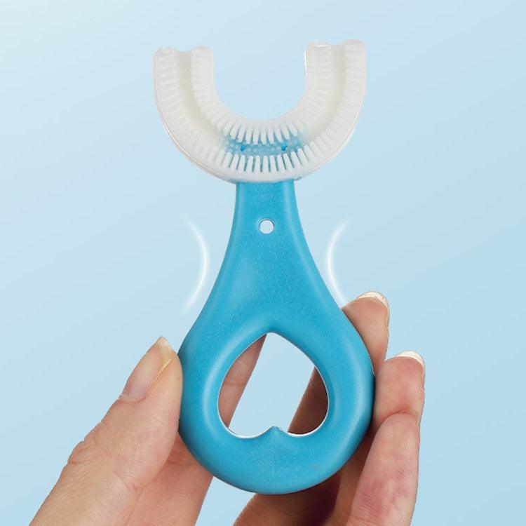 U-Shaped Heart-Shaped Soft Toothbrush for Kids Age 2-6 - Handheld Brushing Tool