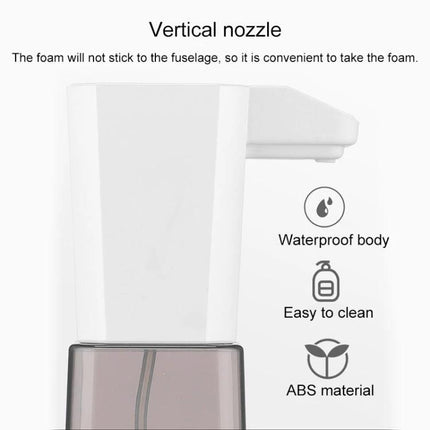 Automatic Foam Soap Dispenser for Home Hand Washing with vertical nozzle, waterproof body, easy to clean ABS material