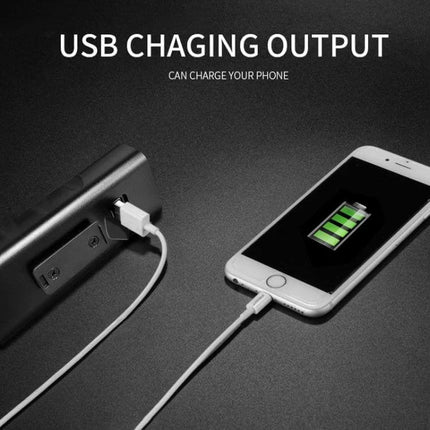 BX3 USB Charging Bicycle Front Handlebar Light for Night Riding with USB charging output shown powering a smartphone