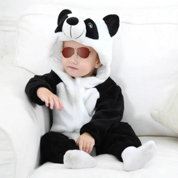 Babies Cartoon Animal Shape Flannel Jumpsuit Romper 70CM 80CM 90CM