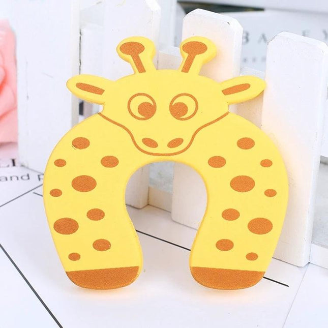 Baby Finger Safety Guard Door Stopper For Easy Pinch Prevention - yellow giraffe foam door stopper to protect infants and toddlers
