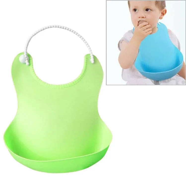 Baby Infant Toddler Waterproof Silicone Bib Infants Feeding Apron for Easy Cleanup 