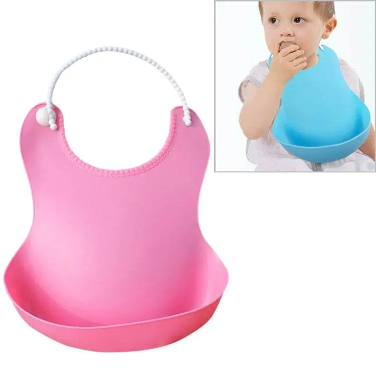 Baby Infant Toddler Waterproof Silicone Bib Infants Feeding Apron for Easy Cleanup 