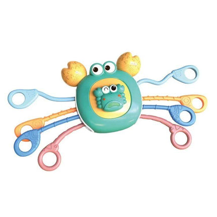 Baby Puzzle Fun Rope Toys For Babies With Soft Cartoon Shapes colorful crab design with soft rings for teething and grip development