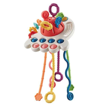 Baby Puzzle Fun Rope Toys For Babies With Soft Cartoon Shapes - colorful dangling teething and pull toy to develop grip and finger dexterity
