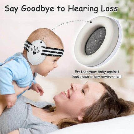 Baby Sleep Headband Earmuffs For Noise Reduction During Sleep - padded baby earmuffs with adjustable headband, 25dB noise reduction for naps on flights or outings