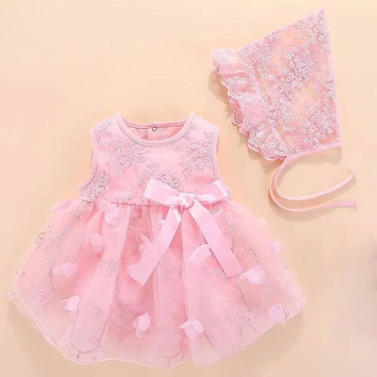 Baby Sleeveless Mesh Dress for Girls, 3M to 12M Sizes