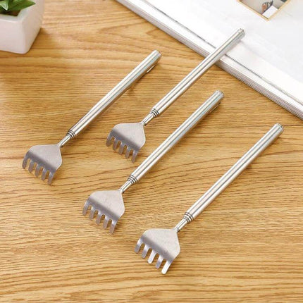 Back Scratcher Telescopic 2 Pack For Home And Office – stainless steel telescoping back scratcher with five-edge teeth, adjustable 18–53 cm reach, 2-pack for desk or travel
