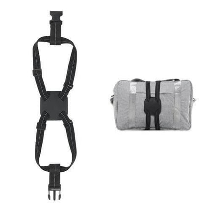 Backpack Luggage Binding Elastic Straps For Travel - adjustable polyester latex silk blend straps with reflective strip securing duffel or backpack