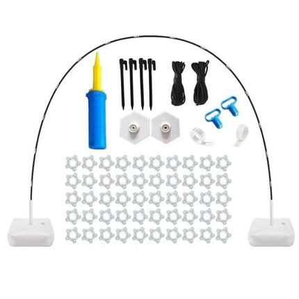 Balloon Arch Stand Set 108 x 120 Inch For Parties And Events modular adjustable frame kit with rods bases clips pump and ties