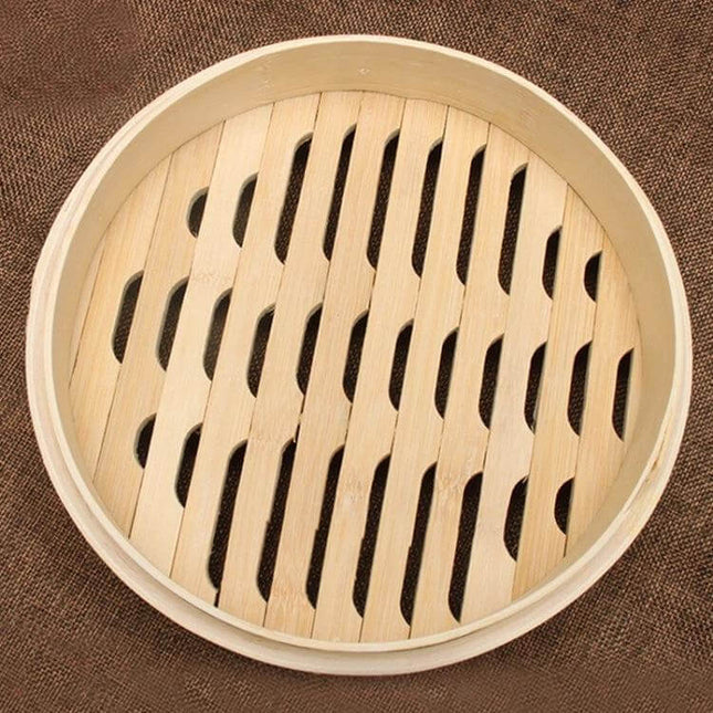 Bamboo Bun Steamer Basket For Buns And Veggies 21cm And 27cm - natural bamboo round steamer basket insert with slatted base for steaming buns and veggies