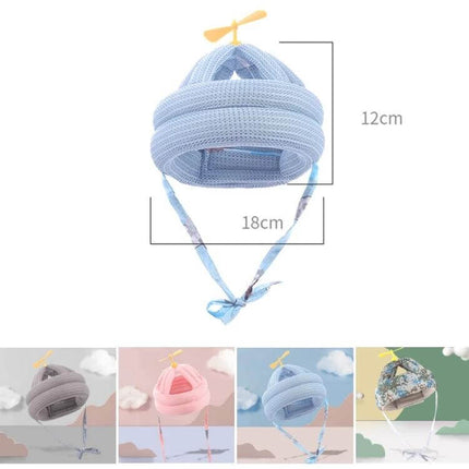 Bamboo Dragonfly Baby Anti Fall Pillow Pad Gray For Safe Naps - breathable lyocell infant helmet with 360° protection, lightweight low-profile design