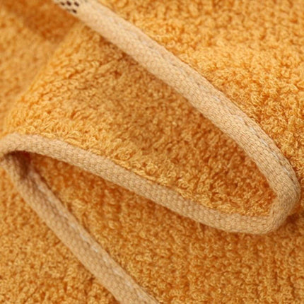 Bamboo Fiber Bath Towel 70x140 cm Thick Absorbent Soft — close-up of orange jacquard terry weave showing plush texture and thick absorbent loops
