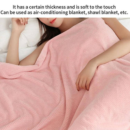 Bath Towel 70x140 cm For Home And Hotel Everyday Use - pink microfiber towel with neat edges, ring hook, breathable 6D material for hotel and home