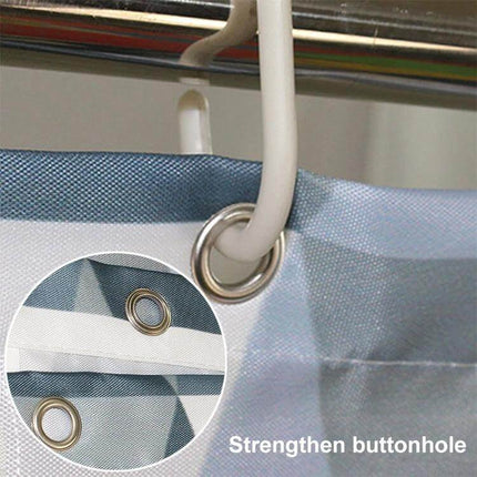 Bathroom Shower Curtain, Waterproof Polyester, Moldproof, 180x200 cm with reinforced metal grommets and durable hook attachment