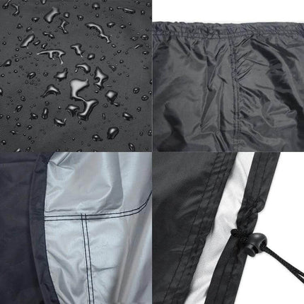 BBQ Cylindrical Protective Bag 71x73cm for Outdoor Charcoal Grills - waterproof 210D Oxford cloth with PU coating, silver layer, elastic hem and drawstring