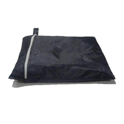BBQ Cylindrical Protective Bag 71x73cm for Outdoor Charcoal Grills - folded black 210D Oxford cloth cover with zipper and handle, lightweight weatherproof protection