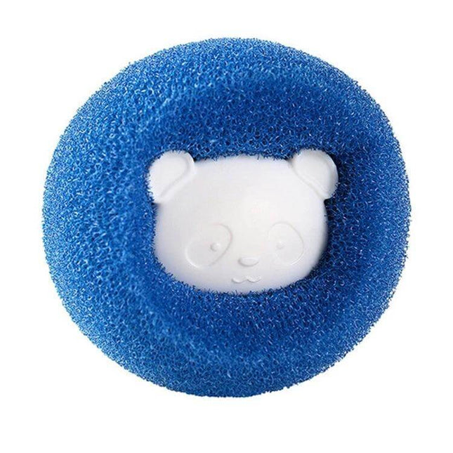 Washing Machine Laundry Ball Bear Blue For Hair And Lint Removal - blue bear-shaped sponge core lint and hair remover