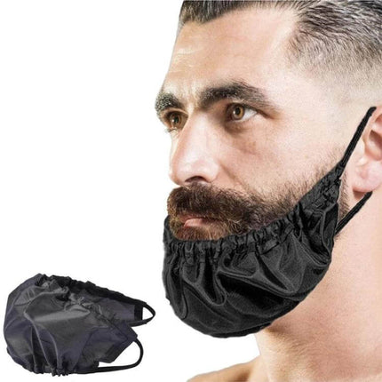 Beard Cover Pouch Oil And Stain Resistant For Men Everyday Use - black anti-oil beard protector pouch worn under chin